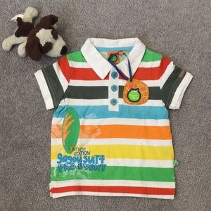 Striped Collar Top 18 months NWT